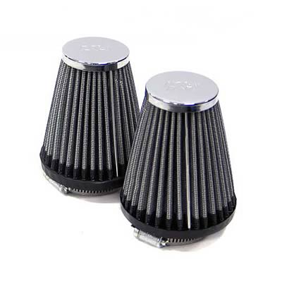 K&N Filters KNRC-1082 Universal Chrome Air Filter 21-11/16"Flg 3-1/2"B 2"T 4"H"
