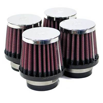 K&N Filters KNRC-2334 Universal Chrome Air Filter 4 2-1/8"Flg 3"B 2"T 3"H"