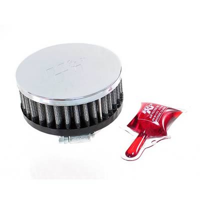 K&N Filters KNRC-2870 Universal Chrome Air Filter 1-3/4"Flg 3-1/2"Od 1-1/2"H"