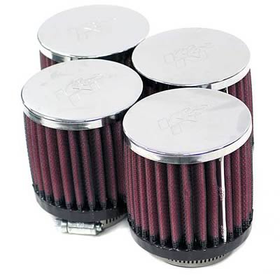 K&N Filters KNRC-0874 Universal Chrome Air Filter 41-9/16"Flg 3"Od 3"H"