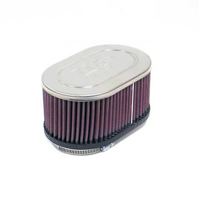K&N Filters KNRC-3512 Universal Chrome Air Filter 2 2-1/8" Dual 4X6-1/4"Od 3"H"
