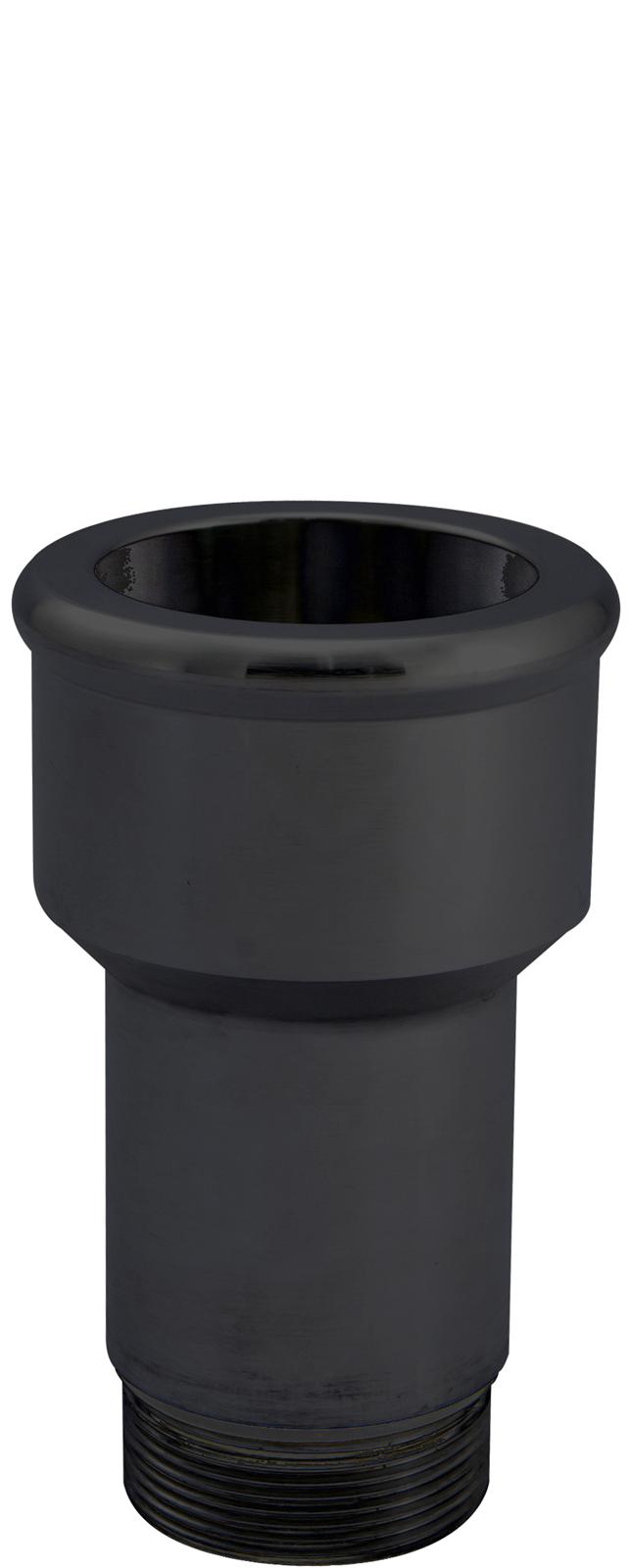 CVR CVR8175BK Inlet Fittings Aluminum 1.750 in. Hose to 1 3/16 in. Straight Cut Male Black Anodized Short (each)