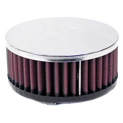 K&N Filters KNRC-0370 Universal Chrome Air Filter 1-3/4"Flg 4-1/2"Od 2"H"