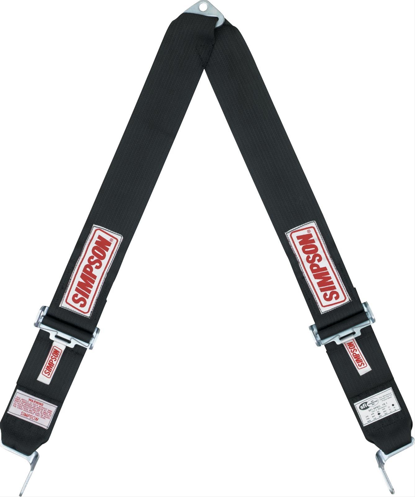 Simpson SI33005BK Shoulder Harness Only V Style Black Camlock Type Bolt In
