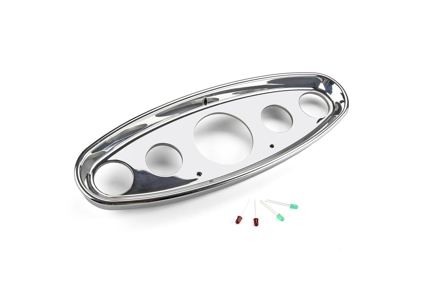 Lokar LK-BDI-9108 Oval Dash Insert 5 Gauge - Polished Billet Aluminium Suit Vdo & Dakota Digital Gauges