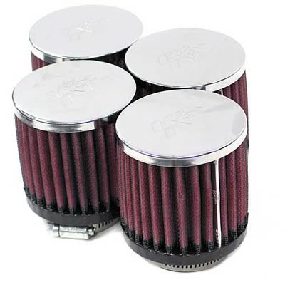 K&N Filters KNRC-1894 Universal Chrome Air Filter 4 2-1/16"Flg 3"Od 3"H"