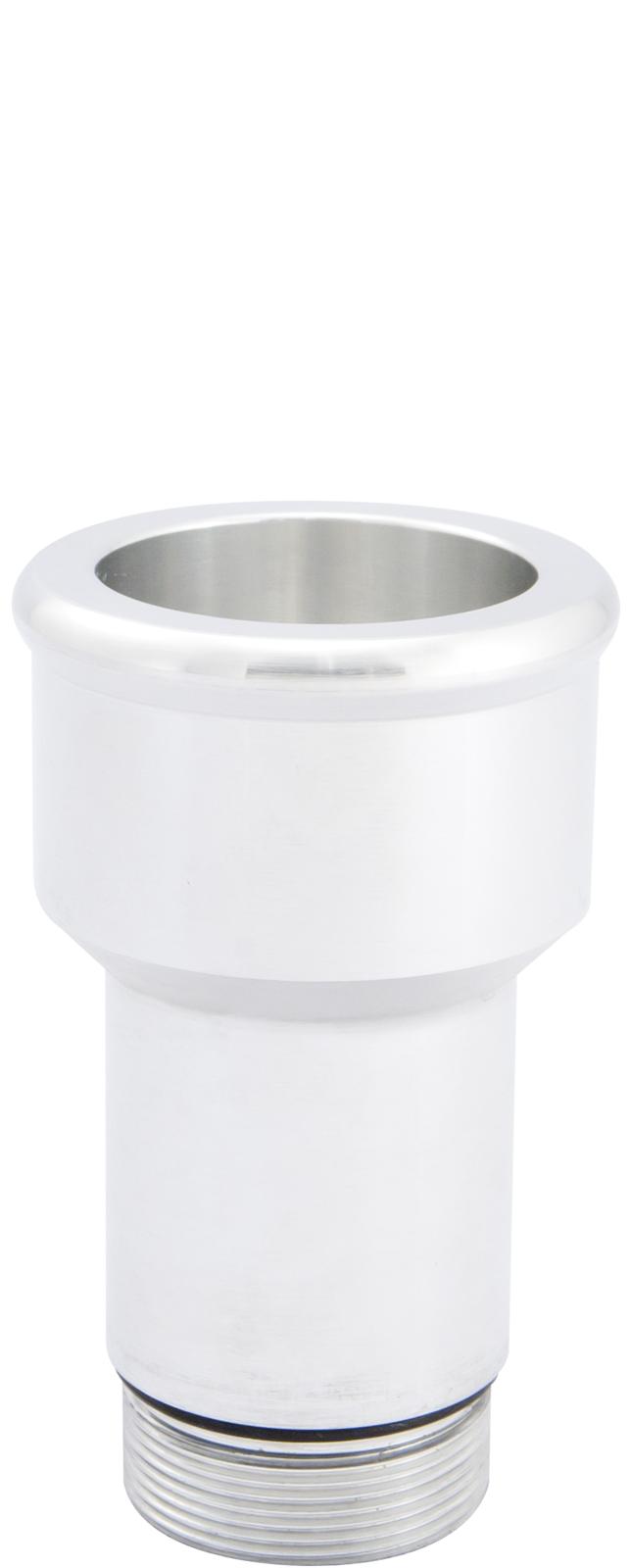CVR CVR8175CL Inlet Fittings Aluminum 1.750 in. Hose to 1 3/16 in. Straight Cut Male Clear Anodized Short (each)