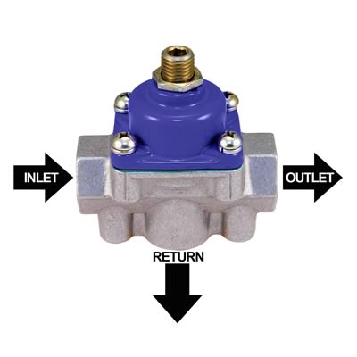 Quick Fuel QFT30-899 Bypass Fuel Pressure Regulator 4.5-9 PSI w/ Idle Jet