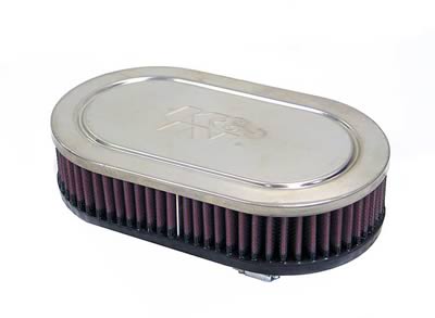 K&N Filters KNRC-2830 Universal Chrome Air Filter 2-3/4"Dual 9" X 5-1/2"Od 2"H"