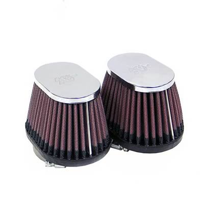 K&N Filters KNRC-2452 Universal Chrome Air Filter 2 1-3/4"Flg 4 X 2-7/8"B 3"