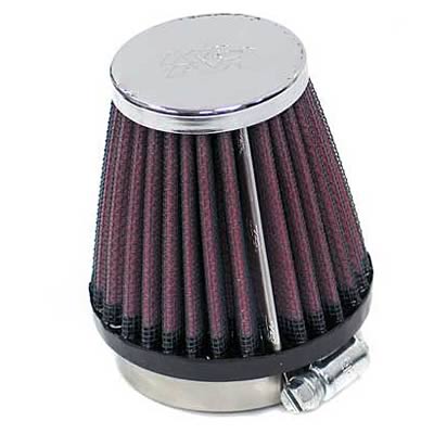 K&N Filters KNRC-1062 Universal Chrome Air Filter 2 1-15/16"Flg 3"B 2"T 3"H"