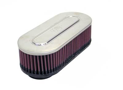 K&N Filters KNRC-2720 Universal Chrome Air Filter 2-1/16"Dual 3.75X8.5"Od 2.37"H"