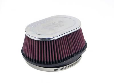 K&N Filters KNRF-1002 Custom Air Filter 6"Flg Tprd Oval Cr-T 3-1/4"H"