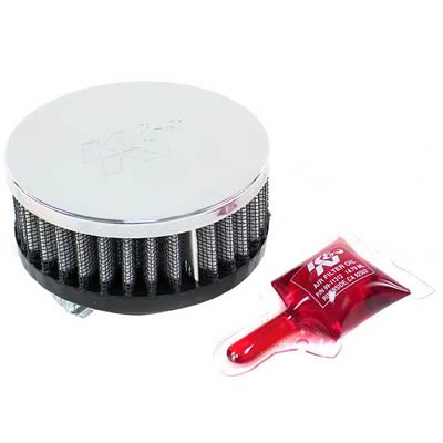 K&N Filters KNRC-0170 Universal Chrome Air Filter 1-9/16"Flg 3-1/2"Od 1-1/2"H"