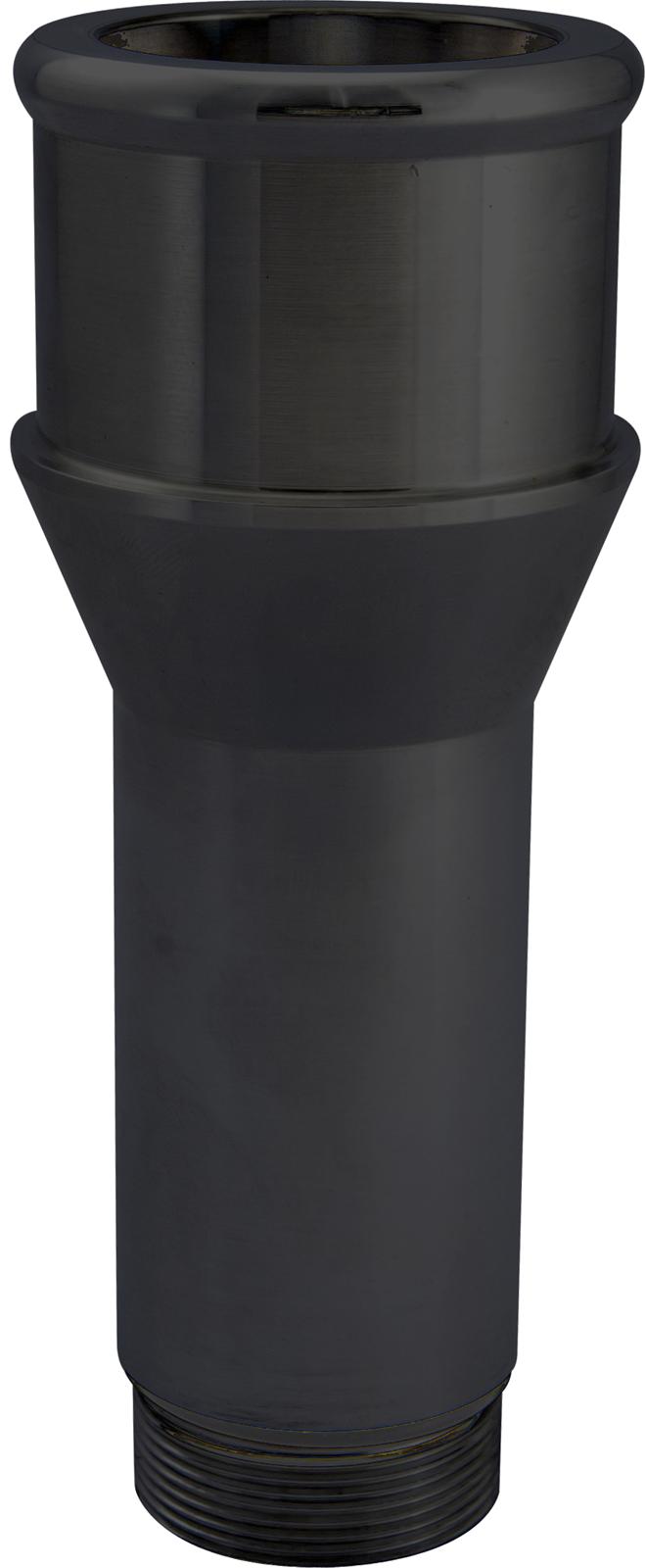 CVR CVR8175LBK Inlet Fittings Aluminum 1.750 in. Hose to 1 3/16 in. Straight Cut Male Black Anodized Long (each)