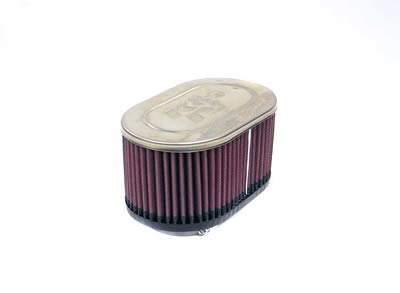 K&N Filters KNRC-4350 Universal Chrome Air Filter 2"Flg 6-1/4" X 4" 3-1/4"H"