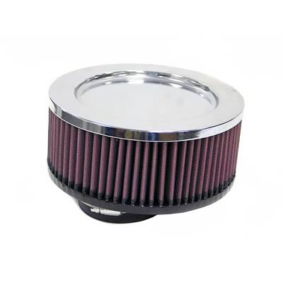 K&N Filters KNRC-3140 Universal Chrome Air Filter 3" O/S Flg 1.1"L 7"Od 3"H"