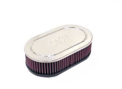 K&N Filters KNRC-2840 Universal Chrome Air Filter 2-3/4"Dual 9 X 5-1/2"Od 2-1/2"