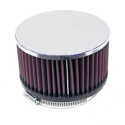 K&N Filters KNRC-1790 Universal Chrome Air Filter 3-1/2"Flg 5"Od 3"H"