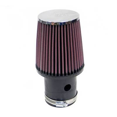 K&N Filters KNRC-4510 Universal Chrome Air Filter 2-13/16"Flg 4-7/16"B 3-1/2"T 5"