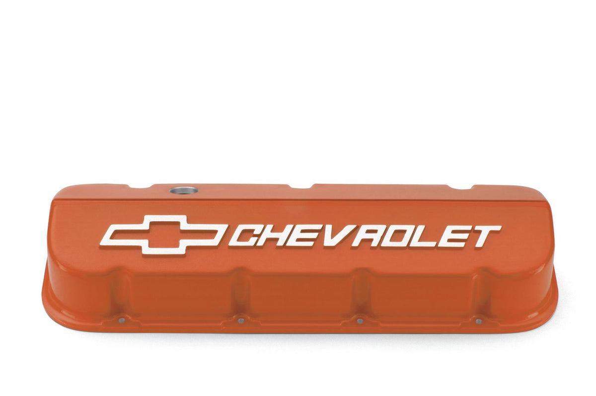 GM Performance GM25534374 Orange Alloy Valve Covers Chev Bb 396-502 V8