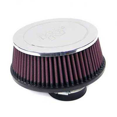 K&N Filters KNRC-4620 Universal Chrome Air Filter 2-9/16"Flg 6-7/8"B 5-7/8"T"