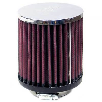 K&N Filters KNRC-0500 Universal Chrome Air Filter 2-1/16"Flg 3-1/2"Od 4"H"