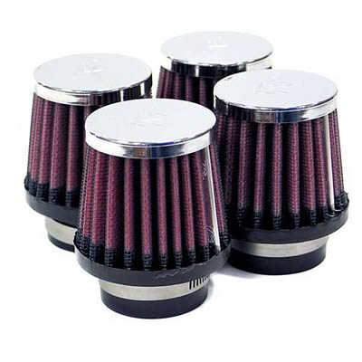 K&N Filters KNRC-0794 Universal Chrome Air Filter 41-3/8""Flg 2.5"B 2"T 2-1/4"H"