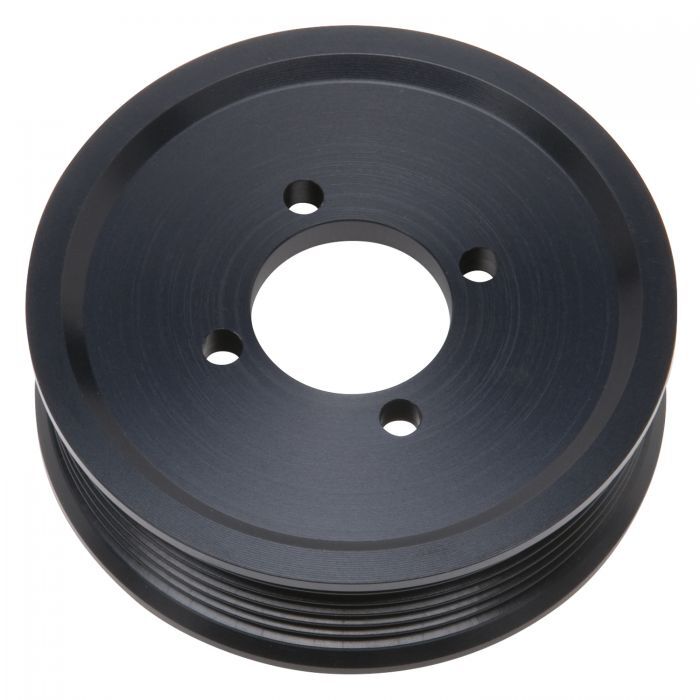 Edelbrock 15824 3.875" 6-Rib E-Force S/C Pulley in Black Finish for Stage 3 - Pro Tuner System