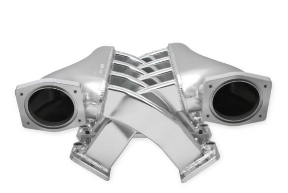 Holley HO820201 Sniper Fab Inlet Manifold Silv Dual Plenum 92mm T/Body LS1
