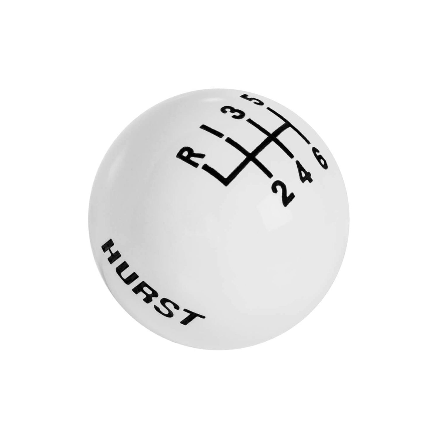 Hurst HU1630185 Shftr Knob-White 6 Spd 3/8-16