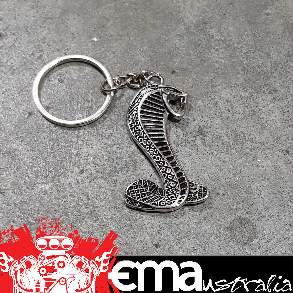 Engine Master Australia COBRA-Silver Cobra-Silver Shelby Cobra Keyring Key Chain - Mustang Ford Fastback Gt