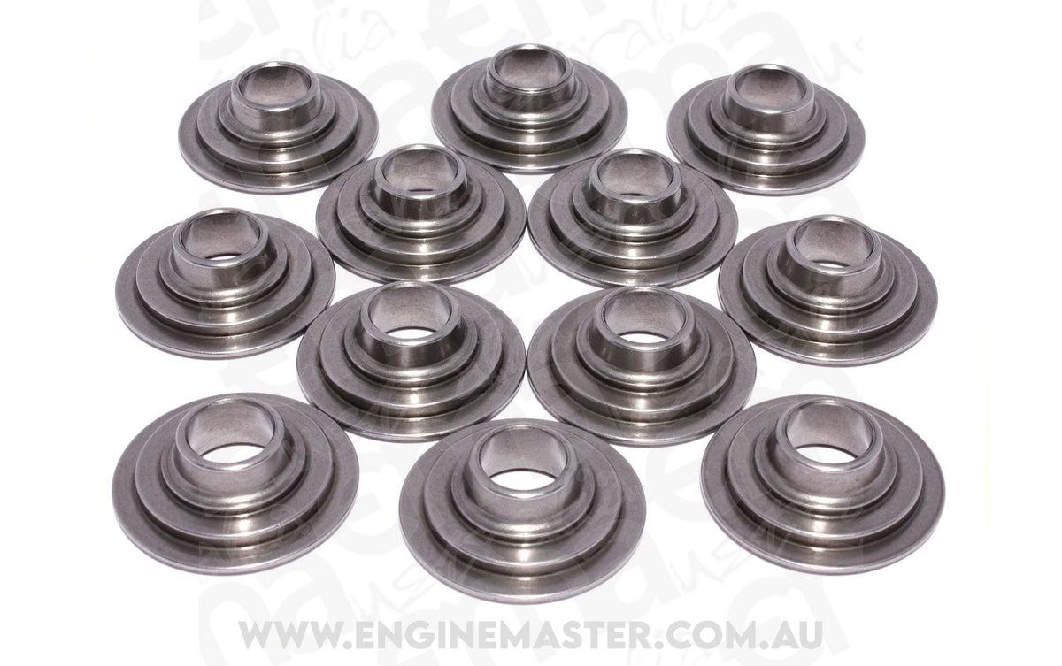 COMP Cams 1730-12 10 Degree Tool Steel Retainer Set of 12 All Valves w/ 1.437"-1.500" O.D. Springs