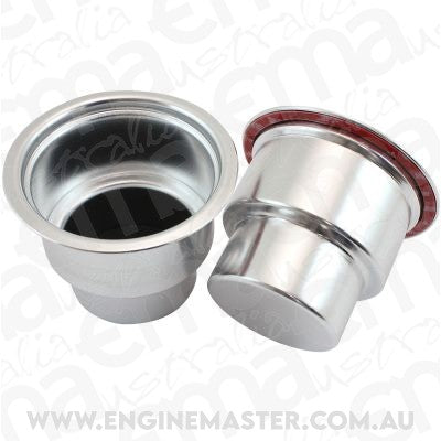 Aeroflow AF72-9091 Small Cup Holders Silver Pair Shifter Riser Drink Hold