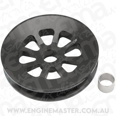 Aeroflow AF4080-0000BLK Large Alternator Pulley Chev