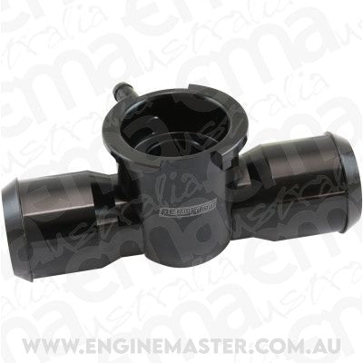 Aeroflow AF64-4039BLK Remote Radiator Hose Filler 1-1/4-20 Thread 42mm Cap Barb