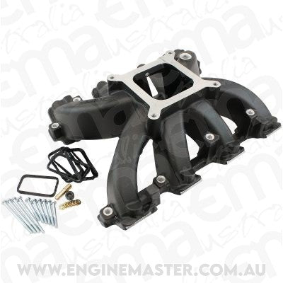Aeroflow AF6240-6005 GM LS Carby Hi Rise Intake Bla