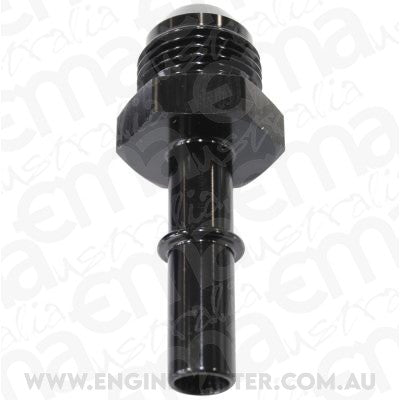 Aeroflow AF817-04BLK Efi Fuel Fitting -8 Push In To 1/2 Male Hard Tube Black