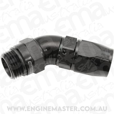 Aeroflow AF582-08-08DBLK Male End -8ORB to -8AN Teflon