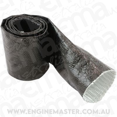 Aeroflow AF91-5014BLK Aluminised Sleeve 2-1/8-2-1/2"Black Finish 3.7 Meter / 12Ft