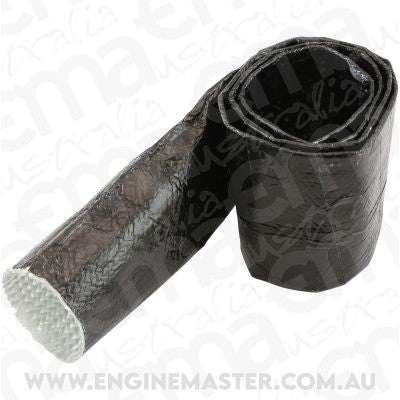 Aeroflow AF91-5003BLK Aluminised Sleeve 1-5/8-2" Black Finish 1 Meter / 3 Ft
