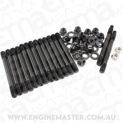 Aeroflow AF37-2222 Ford Barra Main Stud Kit 2 Bolt Ba Bf Fg Xr6 Turbo 4.0L