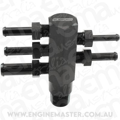 Aeroflow AF458-06BLK 3/8 Npt Vacuum Tree Alloy Bras