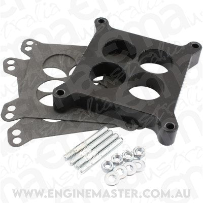 Aeroflow AF42-9134 Carburettor Phenolic 1" 4 Holespacer Black 4150 Carby