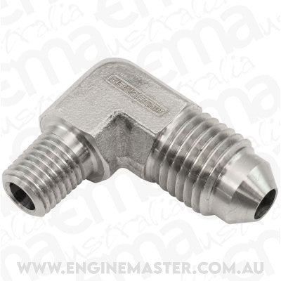 Aeroflow AF381-02 S/S 90 Deg 1/16" Npt to -4AN
