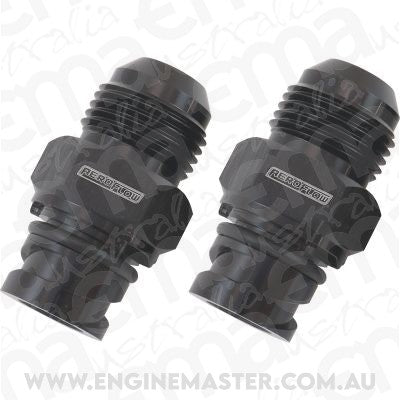 Aeroflow AF708-10-09BLK Screw In Cover Breather Adapte-10AN Suits Ford Coyote V8
