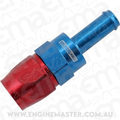 Aeroflow AF214-06-06D Straight -6AN Hose End To 3/8"Barb Teflon 200 Series Blue