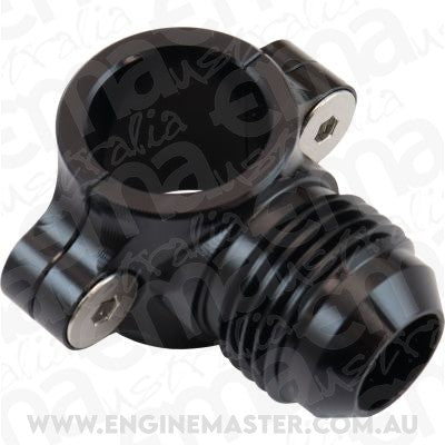 Aeroflow AF107-05-06BLK Clamp On 5/16" Hard Line To -6-6AN Male AN Adapter Black
