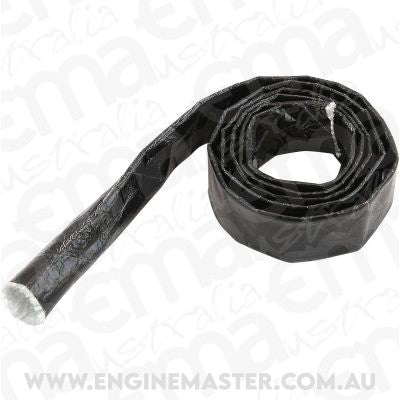 Aeroflow AF91-5010BLK Aluminised Heat Sleeve 1/4-1/2Black Finish 3.7 Meter / 12Ft