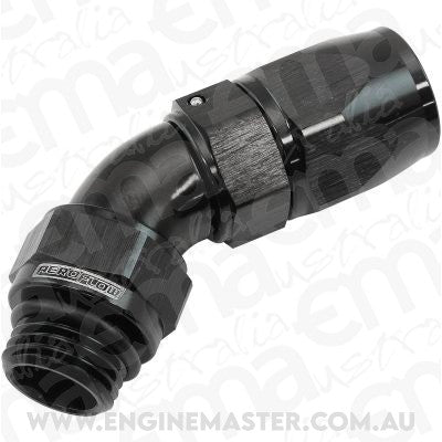 Aeroflow AF582-06-06DBLK Male End -6ORB to -6AN Teflon